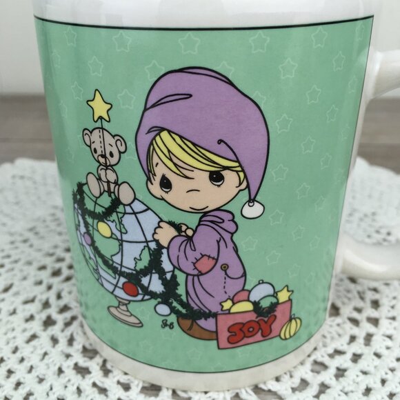 Precious Moments Ceramic Christmas Mug, Vintage 1996 Enesco - Picture 6 of 10